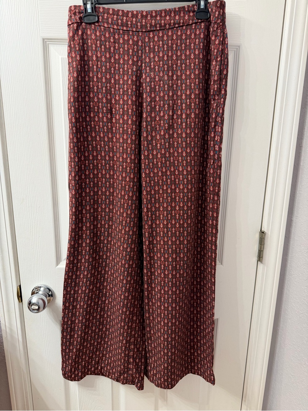 Old Navy High Rise Playa Wide-Leg Pull On Pants Womens M Multi-Colored Print